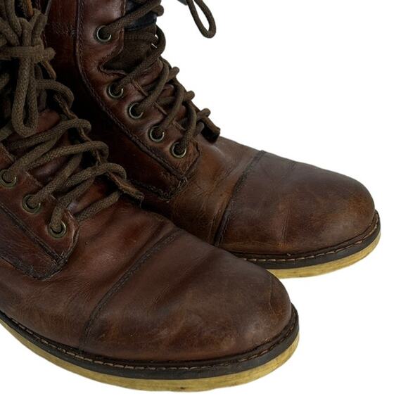 Four Brothers Brown Leather Boots SZ 9.5 - Picture 5 of 12